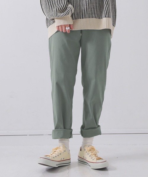 n'OrLABEL（ノアールレーベル）の「『フレキシンボーイフレンドパンツ』（その他パンツ・レディース・ライトグレー/ブラック/オフホワイト/オリーブ/カーキ/テラコッタ/スモークピンク/ダークネイビー/グリーン/モカ/チャコール/モスグリーン/バーガンディー/パープル/ライトベージュ/グレイッシュブルー/マスタード/ラベンダー/ライトブルー・LL/3L/M/L/S）」の11枚目の写真