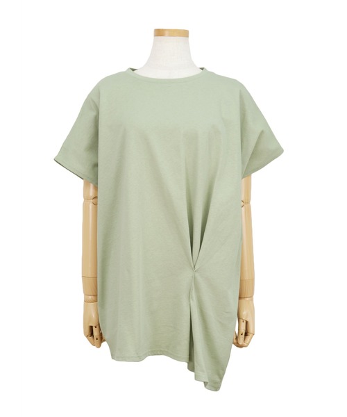 reca（レカ）の「リサイクルコットンドレープTシャツ（Tシャツ/カットソー・レディース・ブラック/ミント/オフホワイト/ベージュ・M）」の19枚目の写真