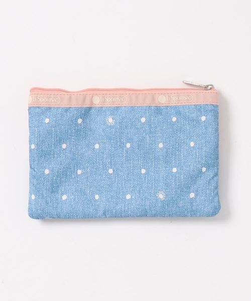 セール 財布 小物 3zip ポーチ Cosmetic デニムドット ポーチ Lesportsac レスポートサック のファッション