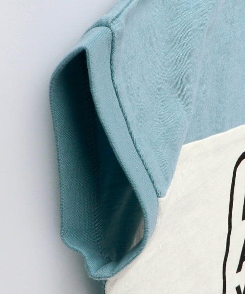 BRANSHES(ブランシェス)の「【プチプラ】バイカラーロゴ半袖Tシャツ(Tシャツ/カットソー・キッズ・チャコールグレー/サックスブルー・140cm/120cm/100cm/150cm/130cm/90cm/110cm)」の11枚目の写真
