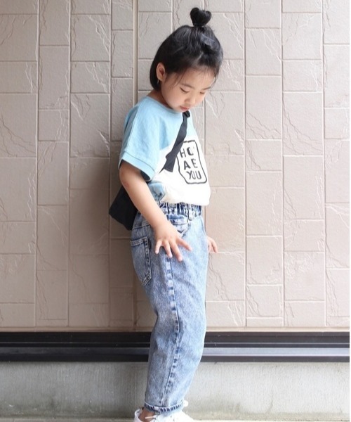 BRANSHES(ブランシェス)の「【プチプラ】バイカラーロゴ半袖Tシャツ(Tシャツ/カットソー・キッズ・チャコールグレー/サックスブルー・140cm/120cm/100cm/150cm/130cm/90cm/110cm)」の15枚目の写真