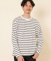 coen | HEAVY天竺ボーダーロングスリーブTシャツ(Tシャツ/カットソー)