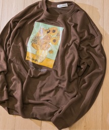 JOHN'S CLOSET | 【2】ビッグシルエット アートプリント 裏毛BIGトレーナー 長袖 ひまわり ヴィーナスの誕生 富嶽三十六景(スウェット)