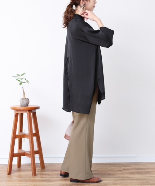 reca（レカ）の「美シルエット センタープレスフレアパンツ（その他パンツ・レディース・ブラック/モカ/グリーン系その他/ブルー系その他/パープル系その他・M）」の19枚目の写真