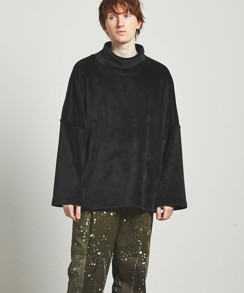 MAISON SPECIAL（メゾンスペシャル）の「ボンバーヒートベロアプライムオーバーモックネックプルオーバー 【MAISON SPECIAL/メゾンスペシャル】（スウェット・メンズ・ブラック/グレー/グレイッシュベージュ/ブラウン/チャコールグレー・44/46）」の16枚目の写真