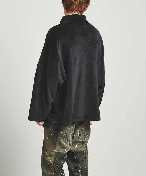 MAISON SPECIAL（メゾンスペシャル）の「ボンバーヒートベロアプライムオーバーモックネックプルオーバー 【MAISON SPECIAL/メゾンスペシャル】（スウェット・メンズ・ブラック/グレー/グレイッシュベージュ/ブラウン/チャコールグレー・44/46）」の14枚目の写真