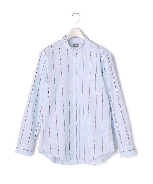 Perfect Suit FActory(パーフェクトスーツファクトリー)の「EDWIN バンドカラー カジュアルシャツ(シャツ/ブラウス・メンズ・ブルー・L)」の1枚目の写真