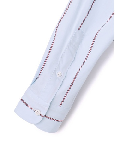 Perfect Suit FActory(パーフェクトスーツファクトリー)の「EDWIN バンドカラー カジュアルシャツ(シャツ/ブラウス・メンズ・ブルー・L)」の3枚目の写真