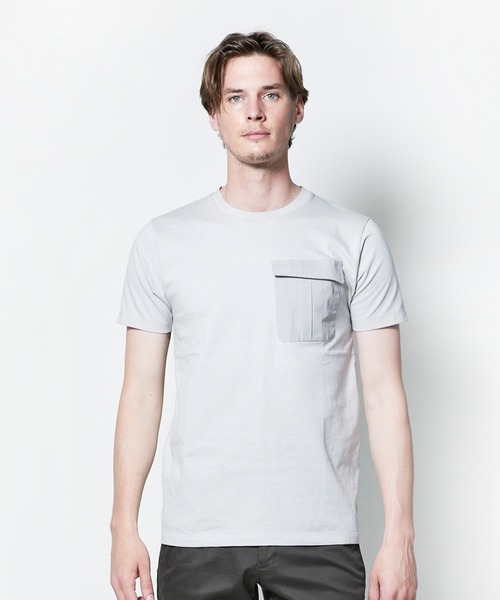 junhashimoto(ジュンハシモト)の「CU11 CARGO POCKET T(Tシャツ/カットソー・メンズ・カーキ/グレー/ブラック/ピンク・4/2/3/5)」の2枚目の写真