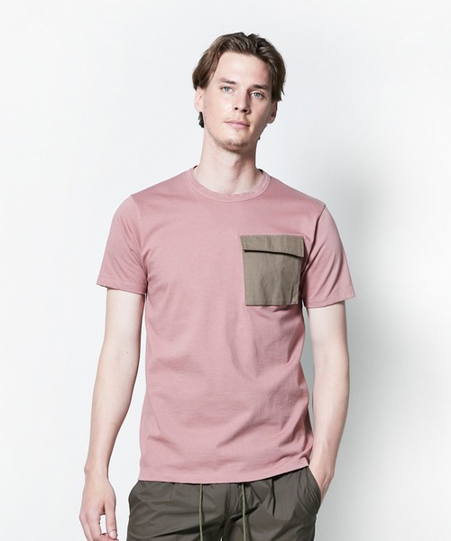junhashimoto(ジュンハシモト)の「CU11 CARGO POCKET T(Tシャツ/カットソー・メンズ・カーキ/グレー/ブラック/ピンク・4/2/3/5)」の4枚目の写真