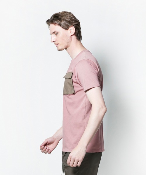 junhashimoto(ジュンハシモト)の「CU11 CARGO POCKET T(Tシャツ/カットソー・メンズ・カーキ/グレー/ブラック/ピンク・4/2/3/5)」の12枚目の写真