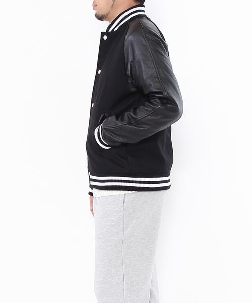 シープレザーメルトンコンビスタジャン シープレザーメルトンコンビ