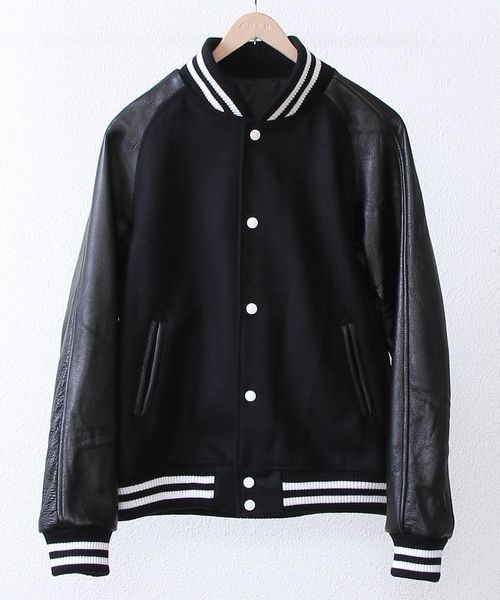 coen（コーエン）の「メルトンカウレザースタジャン（スタジャン・メンズ・ブラック/ブルー系その他/ベージュ/ネイビー・SMALL/LARGE/X-LARGE/MEDIUM）」の8枚目の写真