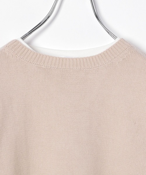 GLOBAL WORK（グローバルワーク）の「【ジュニア】ベストSETチュニックプルオーバー/925859（ニット/セーター・キッズ・ベージュ/ブラック・160cm/150cm）」の3枚目の写真