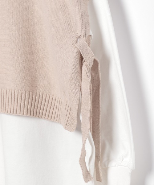 GLOBAL WORK（グローバルワーク）の「【ジュニア】ベストSETチュニックプルオーバー/925859（ニット/セーター・キッズ・ベージュ/ブラック・160cm/150cm）」の5枚目の写真