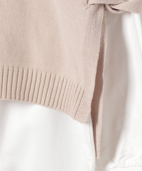 GLOBAL WORK（グローバルワーク）の「【ジュニア】ベストSETチュニックプルオーバー/925859（ニット/セーター・キッズ・ベージュ/ブラック・160cm/150cm）」の6枚目の写真