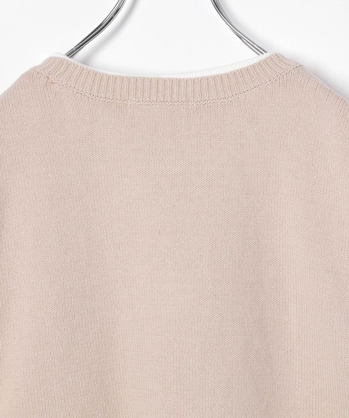 GLOBAL WORK（グローバルワーク）の「【ジュニア】ベストSETチュニックプルオーバー/925859（ニット/セーター・キッズ・ベージュ/ブラック・160cm/150cm）」の8枚目の写真