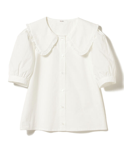 BeAMS DOT（ビームスドット）の「【WEB限定】BeAMS DOT / ビッグフリル襟 半袖ブラウス（シャツ/ブラウス・レディース・ブラック/ホワイト・FREE）」の13枚目の写真