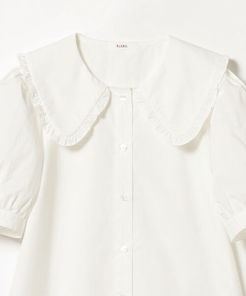 BeAMS DOT（ビームスドット）の「【WEB限定】BeAMS DOT / ビッグフリル襟 半袖ブラウス（シャツ/ブラウス・レディース・ブラック/ホワイト・FREE）」の14枚目の写真