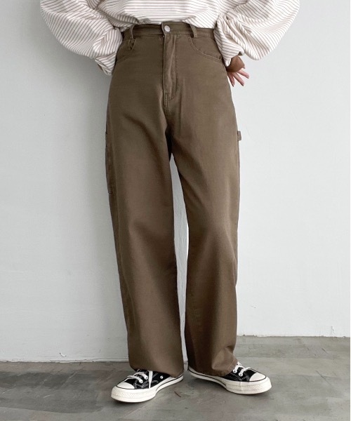 flaner(フラネ)の「ペインターデニムパンツ【ユニセックス】(デニムパンツ・レディース・ブラック/オフホワイト/カーキ・SMALL/MEDIUM/LARGE/X-LARGE)」の3枚目の写真