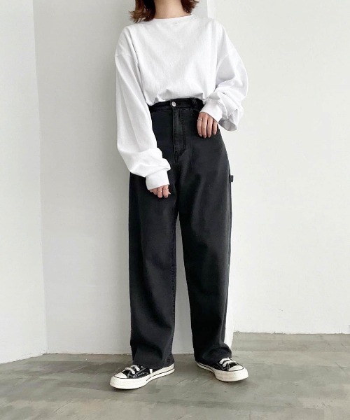 flaner(フラネ)の「ペインターデニムパンツ【ユニセックス】(デニムパンツ・レディース・ブラック/オフホワイト/カーキ・SMALL/MEDIUM/LARGE/X-LARGE)」の18枚目の写真