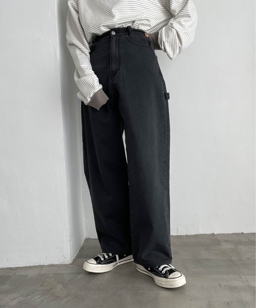 flaner(フラネ)の「ペインターデニムパンツ【ユニセックス】(デニムパンツ・レディース・ブラック/オフホワイト/カーキ・SMALL/MEDIUM/LARGE/X-LARGE)」の19枚目の写真