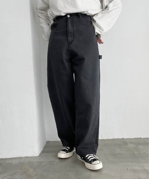 flaner(フラネ)の「ペインターデニムパンツ【ユニセックス】(デニムパンツ・レディース・ブラック/オフホワイト/カーキ・SMALL/MEDIUM/LARGE/X-LARGE)」の20枚目の写真