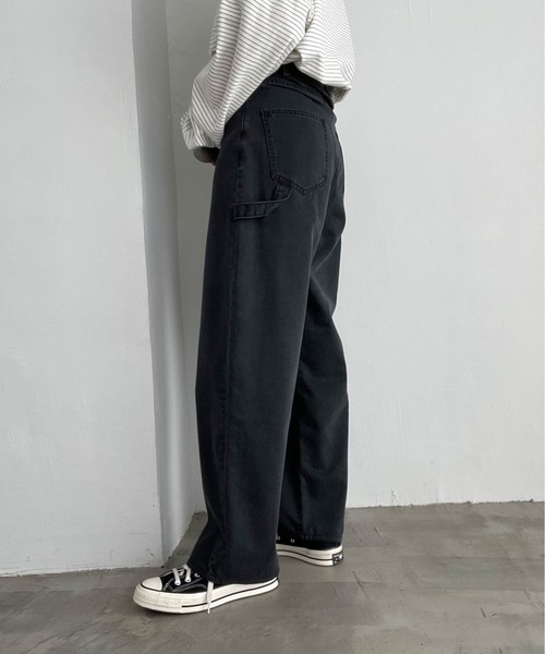 flaner(フラネ)の「ペインターデニムパンツ【ユニセックス】(デニムパンツ・レディース・ブラック/オフホワイト/カーキ・SMALL/MEDIUM/LARGE/X-LARGE)」の21枚目の写真