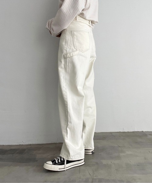 flaner(フラネ)の「ペインターデニムパンツ【ユニセックス】(デニムパンツ・レディース・ブラック/オフホワイト/カーキ・SMALL/MEDIUM/LARGE/X-LARGE)」の16枚目の写真