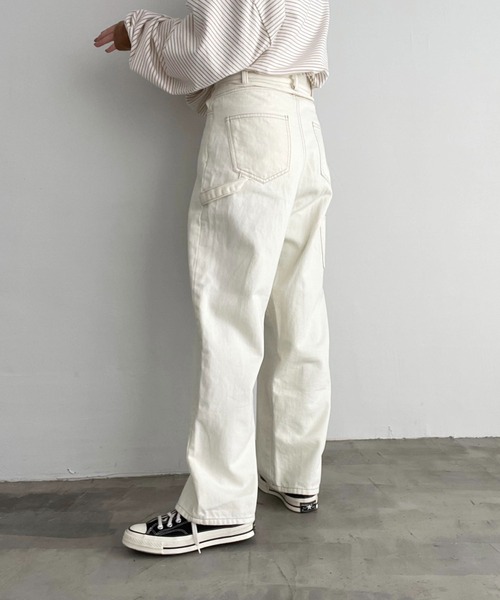 flaner(フラネ)の「ペインターデニムパンツ【ユニセックス】(デニムパンツ・レディース・ブラック/オフホワイト/カーキ・SMALL/MEDIUM/LARGE/X-LARGE)」の11枚目の写真