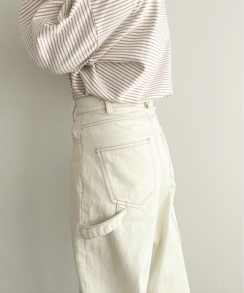 flaner(フラネ)の「ペインターデニムパンツ【ユニセックス】(デニムパンツ・レディース・ブラック/オフホワイト/カーキ・SMALL/MEDIUM/LARGE/X-LARGE)」の10枚目の写真