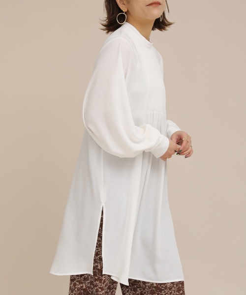 ピンタックバンドカラーロングシャツ Zozotown限定商品 シャツ ブラウス Ap Retro アプレトロ のファッション通販 Zozotown