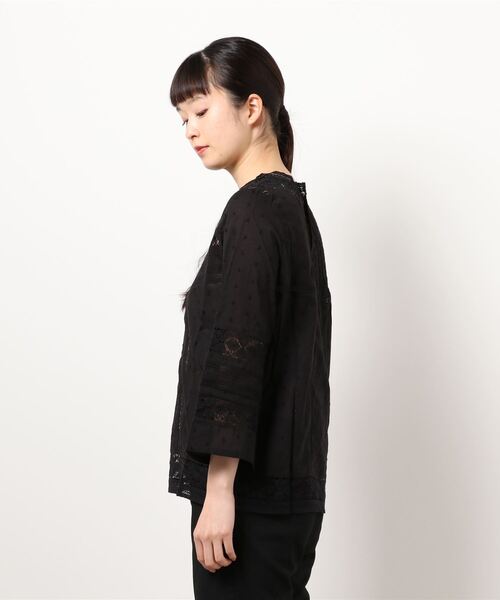 SLOBE IENA(スローブイエナ)の「【MOI NON PLUS】 DOT LACE ブラウス【手洗い可】(シャツ/ブラウス・レディース・ホワイト/ブラック・FREE)」の9枚目の写真