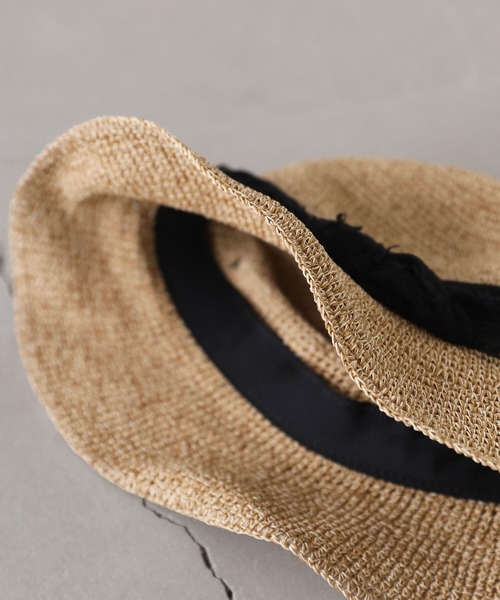 osharewalker（オシャレウォーカー）の「『ワイヤー入り配色リボンハット』（ハット・レディース・ミント/ブラック・FREE）」の10枚目の写真