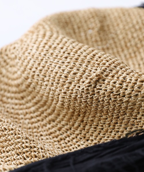 osharewalker（オシャレウォーカー）の「『ワイヤー入り配色リボンハット』（ハット・レディース・ミント/ブラック・FREE）」の13枚目の写真