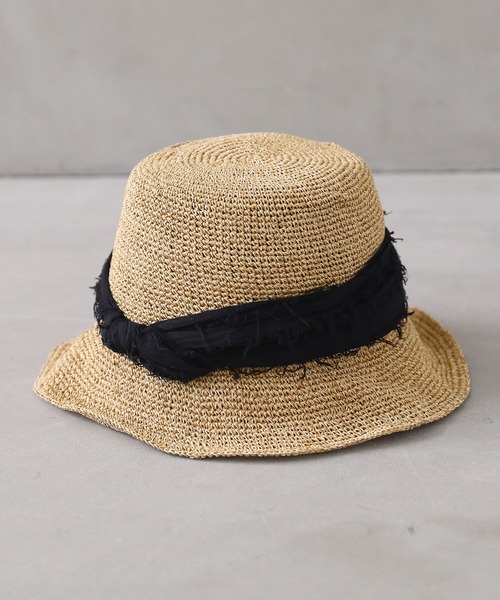 osharewalker（オシャレウォーカー）の「『ワイヤー入り配色リボンハット』（ハット・レディース・ミント/ブラック・FREE）」の9枚目の写真