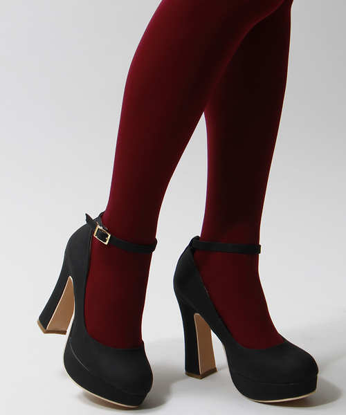 WEGO(ウィゴー)の「WEGO/チャンキーヒールパンプス(パンプス・レディース・ブラック/パープル/ピンク・MEDIUM/LARGE)」の2枚目の写真