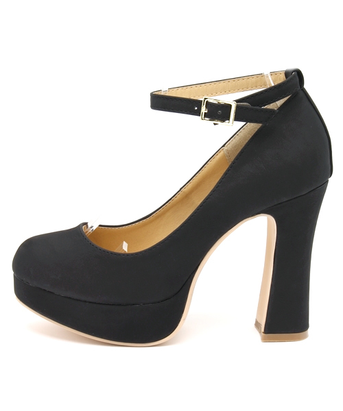 WEGO(ウィゴー)の「WEGO/チャンキーヒールパンプス(パンプス・レディース・ブラック/パープル/ピンク・MEDIUM/LARGE)」の5枚目の写真