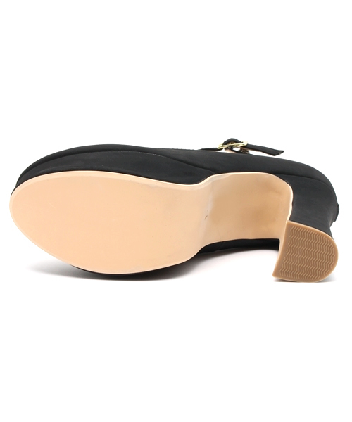 WEGO(ウィゴー)の「WEGO/チャンキーヒールパンプス(パンプス・レディース・ブラック/パープル/ピンク・MEDIUM/LARGE)」の6枚目の写真