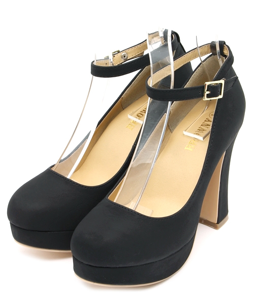 WEGO(ウィゴー)の「WEGO/チャンキーヒールパンプス(パンプス・レディース・ブラック/パープル/ピンク・MEDIUM/LARGE)」の13枚目の写真