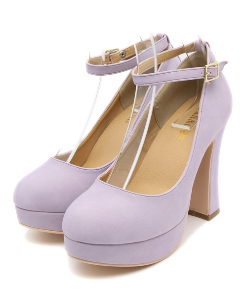 WEGO(ウィゴー)の「WEGO/チャンキーヒールパンプス(パンプス・レディース・ブラック/パープル/ピンク・MEDIUM/LARGE)」の14枚目の写真