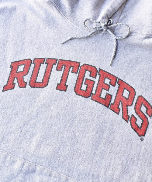 Champion(チャンピオン)の「【ヴィンテージ古着】Champion/チャンピオン リバースウィーブ 'RUTGERS' カレッジスウェット プルオーバーパーカー(パーカー・メンズ・グレー・X-LARGE)」の3枚目の写真