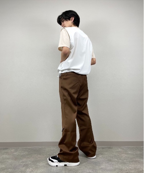 Chikashitsu +（チカシツプラス）の「【Chikashitsu +チカシツプラス】string vest/ストリング ベスト デザイン ベスト（ベスト・メンズ・ホワイト/ブラック/ベージュ/グレー・ONE SIZE）」の14枚目の写真