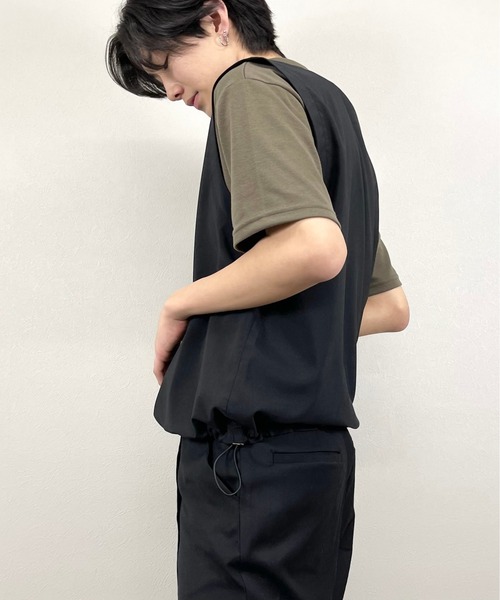 Chikashitsu +（チカシツプラス）の「【Chikashitsu +チカシツプラス】string vest/ストリング ベスト デザイン ベスト（ベスト・メンズ・ホワイト/ブラック/ベージュ/グレー・ONE SIZE）」の18枚目の写真