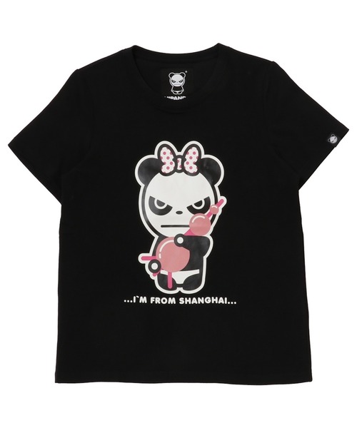 tシャツ HIPANDA ハイパンダ レディース オリエンタルパールタワー・プリント 半袖Tシャツ レディース HIPANDA ハイパンダ レディース オリエンタルパールタワー