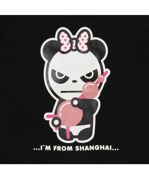 tシャツ HIPANDA ハイパンダ レディース オリエンタルパールタワー・プリント 半袖Tシャツ レディース HIPANDA ハイパンダ レディース オリエンタルパールタワー
