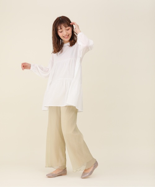 sakishimatokyo（サキシマトーキョー）の「【ZOZO限定】サキシマamp「ワッシャーティアードボリューム袖チュニック/シアーブラウス」（チュニック・レディース・グレー/アイボリー/ホワイト/ブラック・FREE）」の22枚目の写真