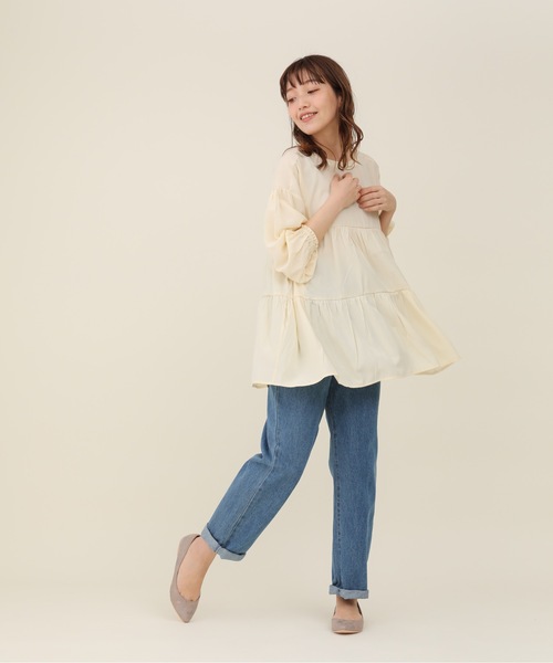 sakishimatokyo（サキシマトーキョー）の「【ZOZO限定】サキシマamp「ワッシャーティアードボリューム袖チュニック/シアーブラウス」（チュニック・レディース・グレー/アイボリー/ホワイト/ブラック・FREE）」の18枚目の写真