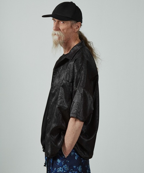 UNSELDs(アンセルズ)の「【UNSELDs アンセルズ】立体ジャガード S/S シャツ(シャツ/ブラウス・メンズ・ブルー/ブラック・L/M)」の2枚目の写真