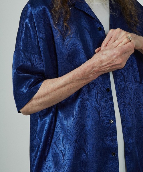 UNSELDs(アンセルズ)の「【UNSELDs アンセルズ】立体ジャガード S/S シャツ(シャツ/ブラウス・メンズ・ブルー/ブラック・L/M)」の7枚目の写真